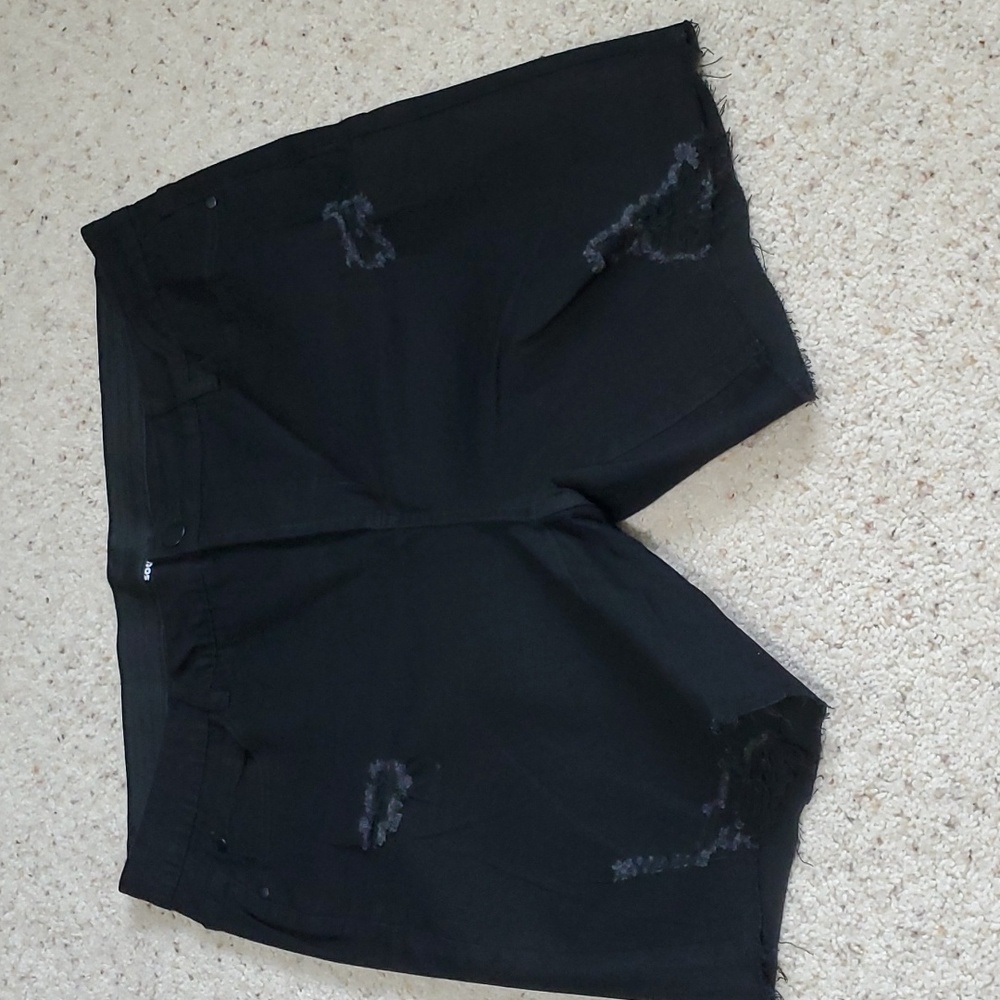 Black jean shorts